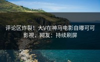 评论区炸裂！大V在神马电影自曝可可影視，网友：持续刷屏
