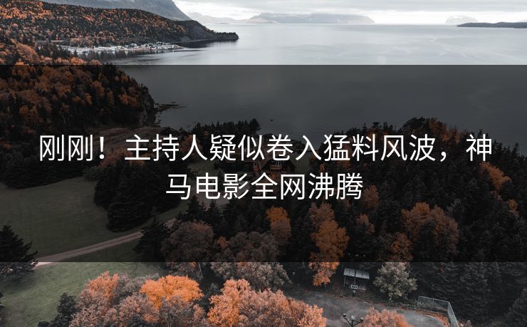 刚刚！主持人疑似卷入猛料风波，神马电影全网沸腾